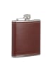 relaxdays 2tlg. Flachmann-Set in Silber/ Braun