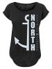 F4NT4STIC Long Cut T-Shirt PLUS SIZE  North Anker in schwarz