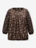 WITT WEIDEN Druckbluse in schoko-camel-bedruckt