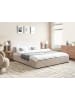Beliani Doppelbett LAVAUR in Weiß - (W) 203 x (H) 100 x (L) 220 cm