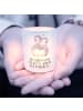 Mr. & Mrs. Panda Kerze Pinguine Kuscheln mit Spruch in Transparent