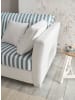 Furn.Design Sofa 3-Sitzer creme blau gestreift, Landhaus 240 cm, Couch inklusive Kissen