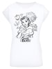 F4NT4STIC T-Shirt Disney Die Schöne und das Biest Collage Zeichnung in weiß