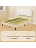 HOMCOM Bettgestell-205L x 151B x 117H cm-Weiß