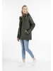 Schmuddelwedda Damen Wattierte Regenjacke in DUNKELOLIV