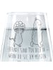 Mr. & Mrs. Panda Wasserglas Schildkröte Maus mit Spruch in Transparent