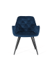 Giner y Colomer 2-er Set:  Stühlen mit Samtbezug und Stahlbeinen in Blue