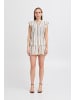 ICHI Ärmellose Bluse IHJOSINE Loose fit in Birch w. Black Jacquard Stripe