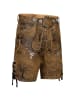 PAULGOS Lederhose Kurz Echtleder HK6 ANTIK in Whiskybraun