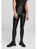 Urban Classics Urban Classics Damen Ladies Highwaist Shiny Metallic Leggings in black