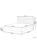 Beliani Doppelbett LIMOUX in Beige - (W) 147 x (H) 96 x (L) 213 cm