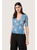 Soaked in Luxury Langarm-Bluse SLAldora Feminine Form in Blue Scattered Print