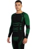 normani 2x Herren Thermo Langarmshirt in Grün/Schwarz