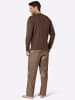 WITT WEIDEN Schlafanzug in camel-schoko-bedruckt