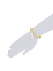 Lulu & Jane Armband Stern Metall-Legierung Glas Perle (synth.) in gelbgold