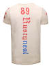 Rusty Neal Vintage Herren Oil Wash T-Shirt mit Front- & Backprint, Raw Edge in Beige