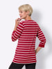 Sieh an! Shirtjacke in rot-weiß-gestreift