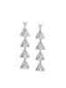 NAEMI Women Earrings in Silver White
