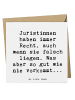 Mr. & Mrs. Panda Deluxe Karte Spruch Juristin Recht mit Spruch in Weiß