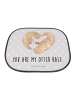 Mr. & Mrs. Panda Sonnenblende Auto Otter Herz mit Spruch in Grau Pastell
