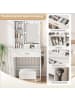 ABRIHOME Schminktisch in Weiß 60x38x131,5 cm mit LED Spiegel Steckdose Hocker