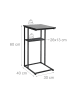 relaxdays Beistelltisch in Schwarz - (B)40 x (H)60 x (T)30 cm