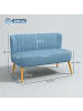 HOMCOM Sofa-117L x 56,5B x 77H cm-Blau