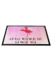 Mr. & Mrs. Panda Schmutzfangmatte Flamingo Yoga mit Spruch in Aquarell Pink