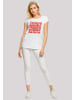 F4NT4STIC Extended Shoulder T-Shirt XOXO Herz Love in weiß
