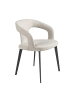 Angel Cerdá Stuhl 4173 in Off-white/Braun – (B)55 x (H)77 x (T)58 cm