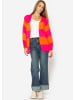 SASSYCLASSY Gestreifter oversize Cardigan in Orange, Pink