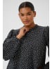 KAFFE curve Langarm-Bluse KCrya A-shape in Black W. Chalk Dot