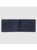 Piquadro Carl Geldbörse RFID Schutz Leder 12.5 cm in blue