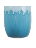 Beliani Blumenvase CHALCIS in Weiß/Weiß - (W) 12 x (H) 25 x (L) 12 cm