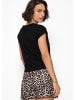 SASSYCLASSY Kurzarm Sweatshirt mit Rückendetail in Schwarz