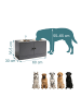relaxdays Hunde-Futterstation in Grau - (B)60 x (H)35,5 x (T)30 cm