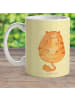 Mr. & Mrs. Panda Kaffeetasse Katze Mittelfinger ohne Spruch in Gelb Pastell