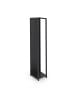 relaxdays Kaminholzregal in Schwarz - (B)23,5 x (H)157 x (T)30 cm