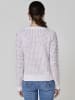 KOROSHI Damen Chenille Strick Herzen Jersey in weiß