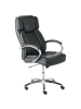 Beliani Chefsessel HONOR in Schwarz/Silber - (W) 65 x (H) 112 x (L) 65 cm