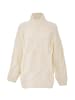 ebeeza Damen Strickpullover in Wollweiss