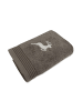 Framsohn 2er Set: Walkfrottier Duschtuch "HIRSCH" in Taupe - (L) 140 x (B) 67 cm