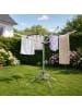 relaxdays Wäschespinne in Silber - (B)120 x (H)161 x (T)120 cm