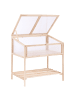 Beliani Balkongewächshaus ARANOVA in Braun/Transparent - (W) 80 x (H) 82 x (L) 58 cm