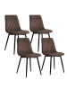 relaxdays 4 x Esszimmerstuhl in Braun - (B)43 x (H)86 x (T)53,5 cm