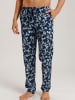 Hanro Pyjamahose Night & Day in night blue tiles