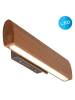 näve LED Wandleuchte "RONDO" in braun - (L)35 cm x (B)7 cm x (H)8 cm - EEK G
