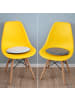 DuneDesign 2er Set Filz Stuhlkissen Aska in Grau