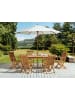 Beliani 8-tlg Gartentisch Set MAUI in Braun/Beige
