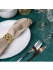Intirilife Serviettenringe Edelstahl Serviettenhalter (6-teiliges Set) in Gold